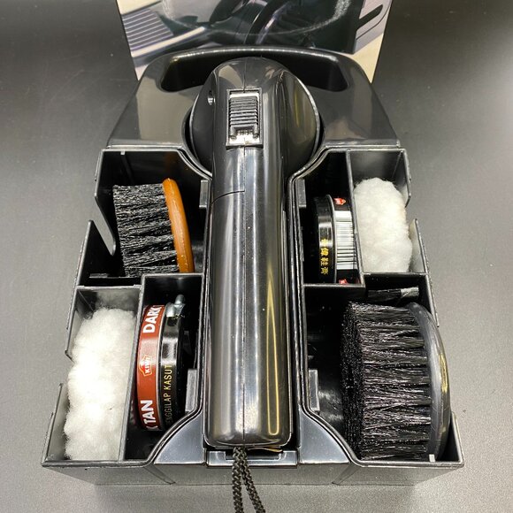 Vintage 90s Claybrooke Automatic 2 Speed Shoe Polisher w/ Organizer Case VTG - Picture 6 of 11